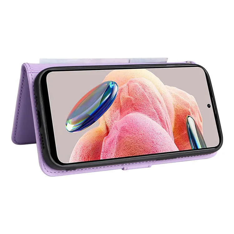 BETOPNICE 005 Per Xiaomi Redmi Note 12 4G Stand Case 2-in-1 Custodia Staccabile in Pelle - Viola