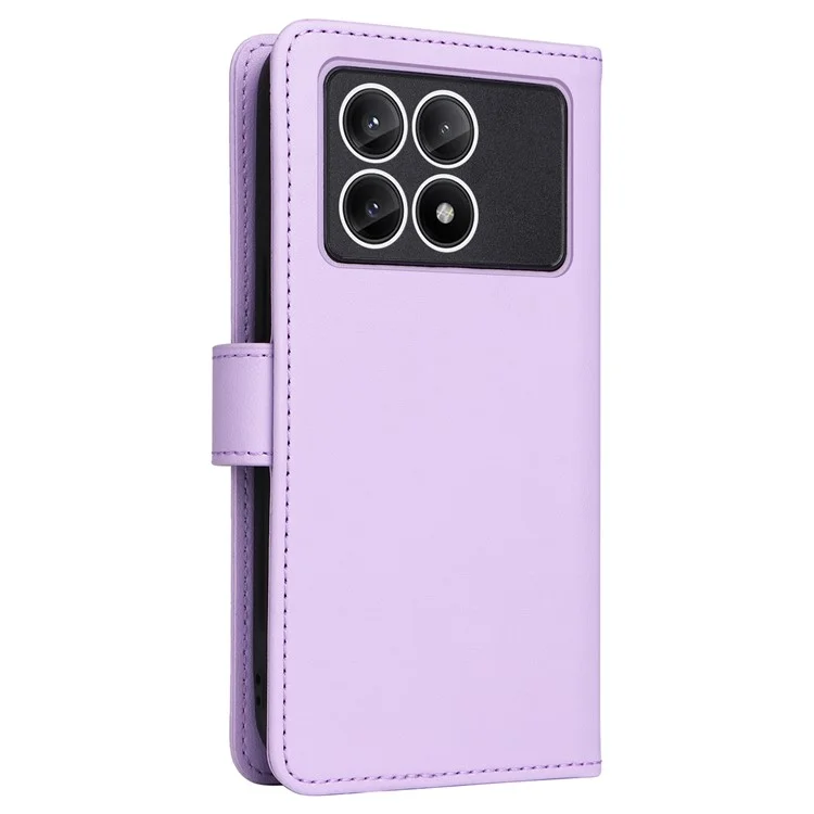 BETOPNICE 005 per Xiaomi Redmi K70E 5G / Poco X6 Pro 5G Custodia da Supporto 2-in-1 Magnetica Staccabile Cover in Pelle per Telefono - Viola