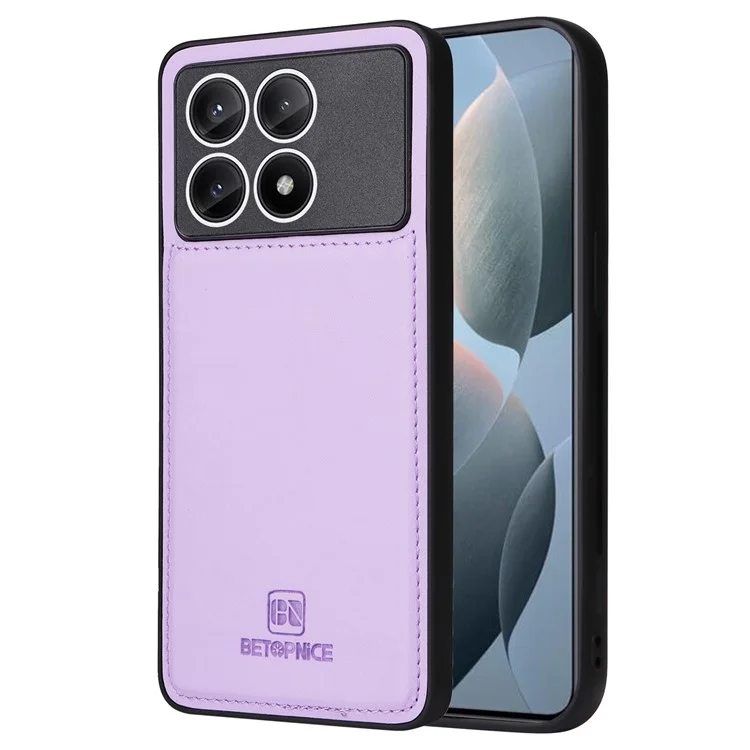 BETOPNICE 005 per Xiaomi Redmi K70E 5G / Poco X6 Pro 5G Custodia da Supporto 2-in-1 Magnetica Staccabile Cover in Pelle per Telefono - Viola