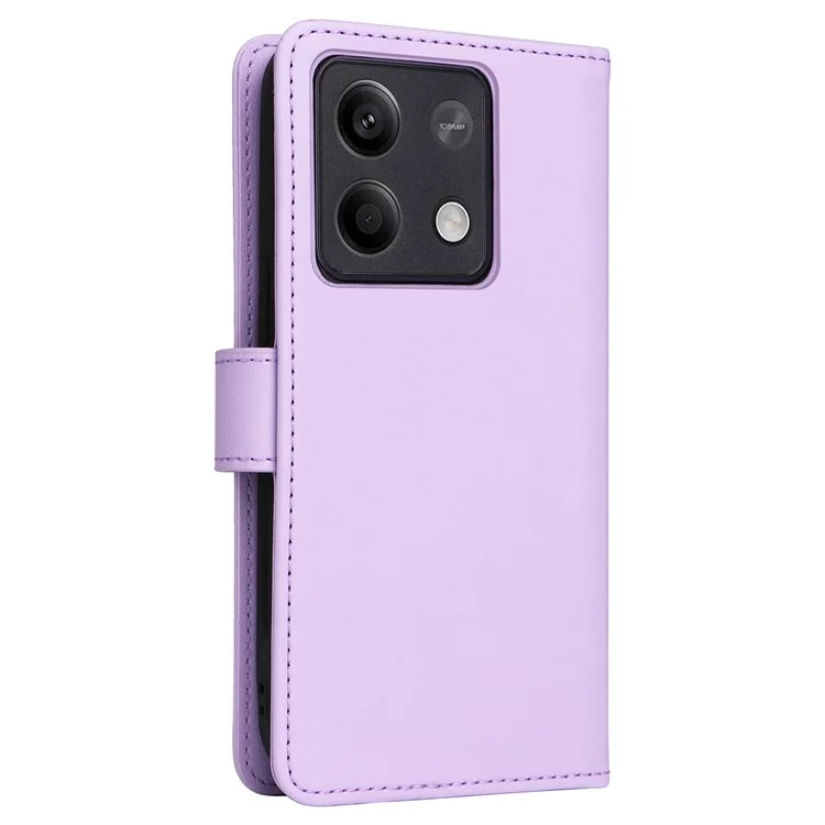 For Xiaomi Redmi Note 13 5G Magnetic Case BETOPNICE Detachable PU Leather Phone Cover with Strap - Purple