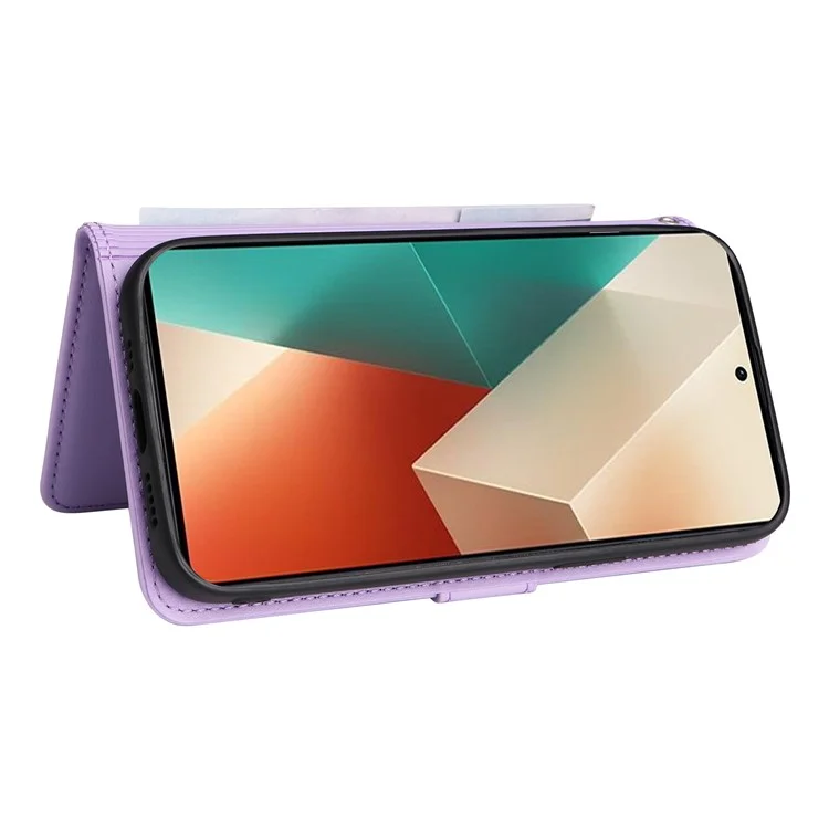For Xiaomi Redmi Note 13 5G Magnetic Case BETOPNICE Detachable PU Leather Phone Cover with Strap - Purple