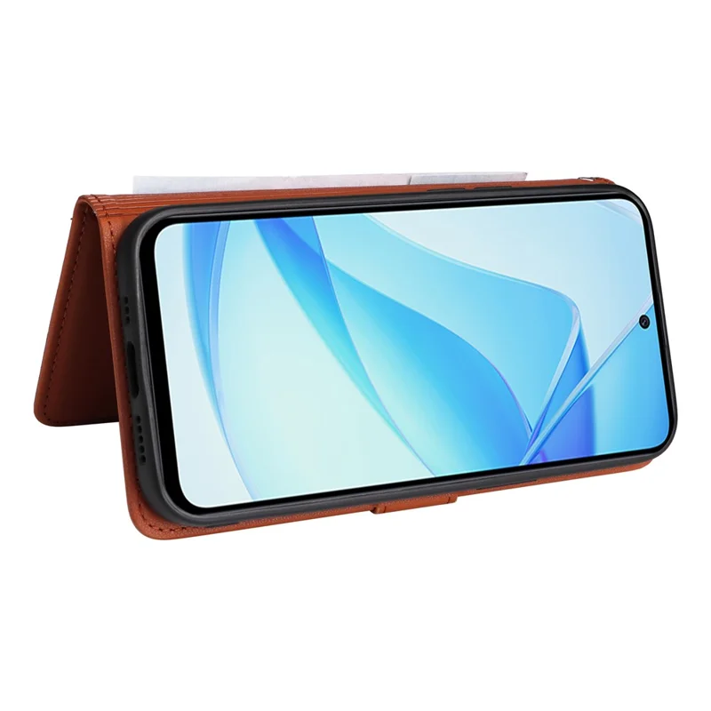 BETOPNICE 005 per Xiaomi Redmi 12 4G / 12 5G (Global) / 12R 4G / Poco M6 Pro 5G Custodia staccabile in pelle per telefono - Marrone