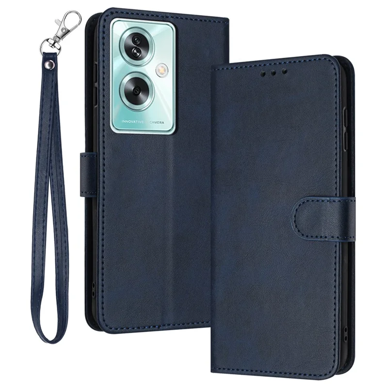 For OnePlus Nord N30 SE 5G / Oppo A79 5G / A2 5G PU Leather Case Folding Stand Wallet Anti-Fall Phone Cover - Sapphire