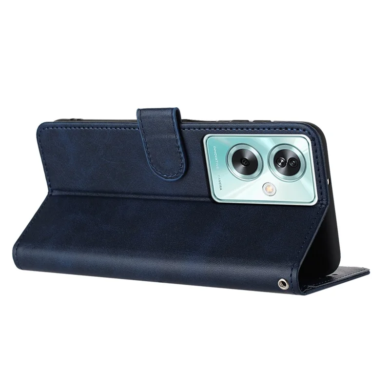 For OnePlus Nord N30 SE 5G / Oppo A79 5G / A2 5G PU Leather Case Folding Stand Wallet Anti-Fall Phone Cover - Sapphire