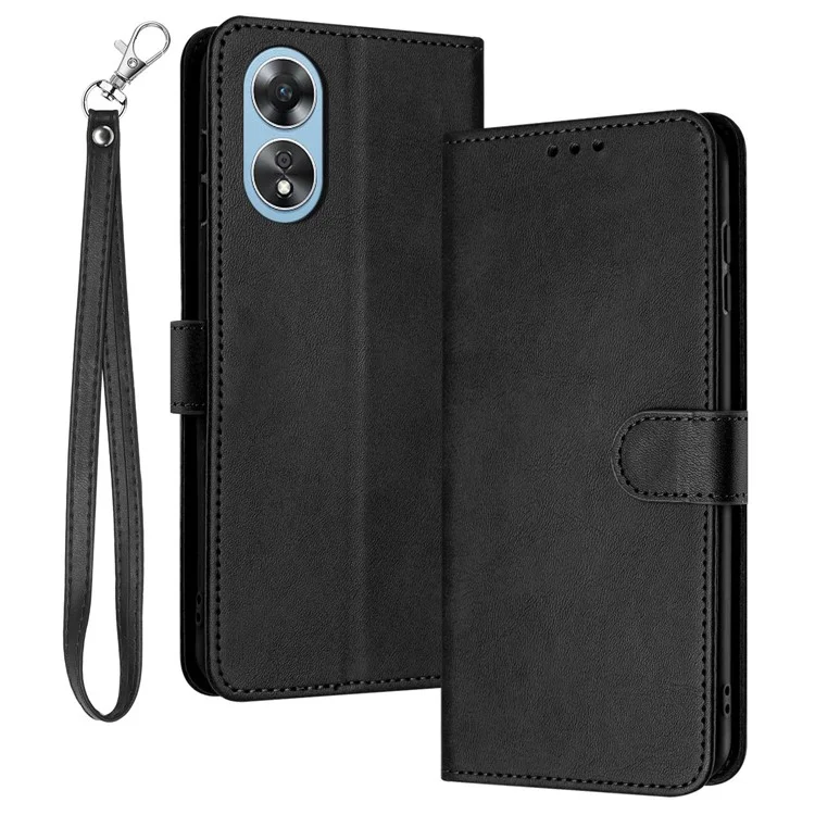 Para Oppo A1 Pro 5G / Reno8 T 5G Caso Fecho Magnético Carteira de Couro Folio Flip Phone Cover - Preto