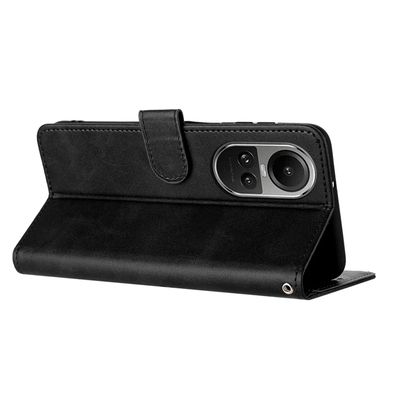 PU Leather Phone Cases for Oppo Reno10 5G (Global) / Reno10 Pro 5G (Global) Wholesale Wallet Mobile Phone Stand Cover - Black