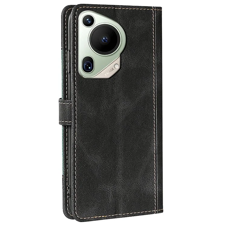 Para el caso Huawei Pura 70 Ultra Leather Stand Phone Cover Skin Touch Feeling Phone Shell - Negro