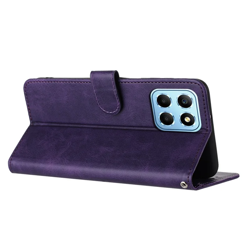 Étuis en cuir pour téléphone pour Honor X8 5G / Play6C 4G / X6 4G / X6s 4G / 70 Lite 5G Gros - Texture de veau pourpre