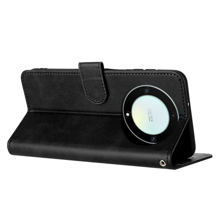 Phone Cases for Honor X9a 5G / X40 5G / Magic5 Lite 5G Wholesale Stand Calf Texture Wallet Leather Cover - Black