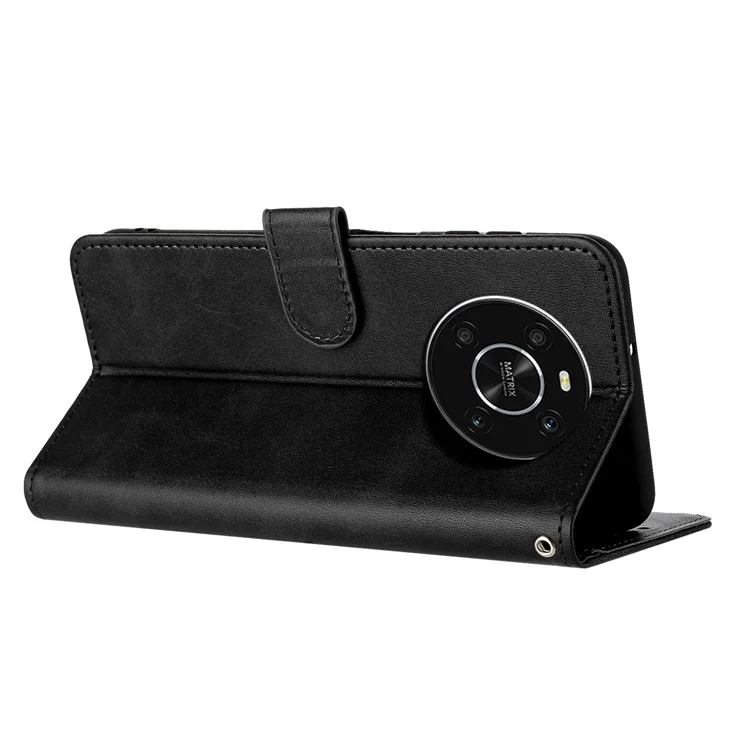 Para Honor X9 4G / X9 5G / X30 5G / Magic 4 Lite 5G / X40 GT 5G Mayorista Cartera Textura de Ternera Funda de Teléfono Móvil - Negro