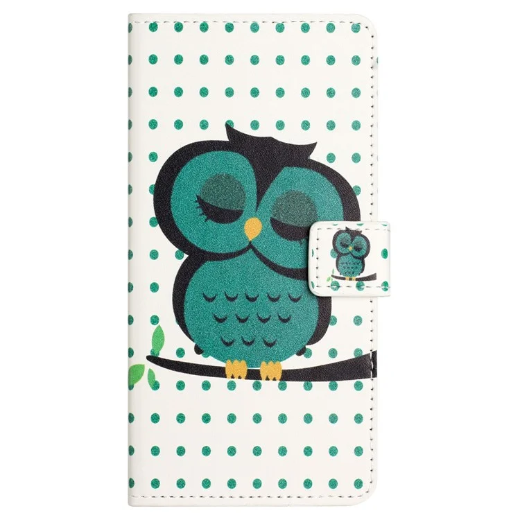 Чехол Для Honor 200 Lite Patroon Printing Flip Leather Wallet Cover Cell Phone Accessory Wholesale - Dots / Owl