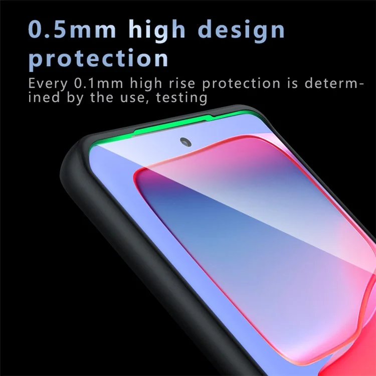 Para Motorola Edge 50 Pro 5G Case TPU+PC Matte Skin Feeling Phone Cover - Preto Transparente