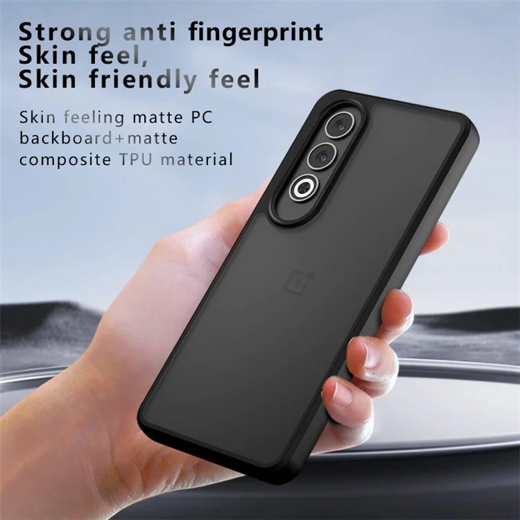 Чехол для OnePlus Nord CE4 5G, TPU+PC, матовая поверхность, нескользящая, прозрачно-черный