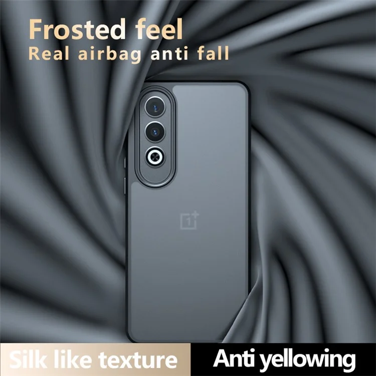 Чехол для OnePlus Nord CE4 5G, TPU+PC, матовая поверхность, нескользящая, прозрачно-черный