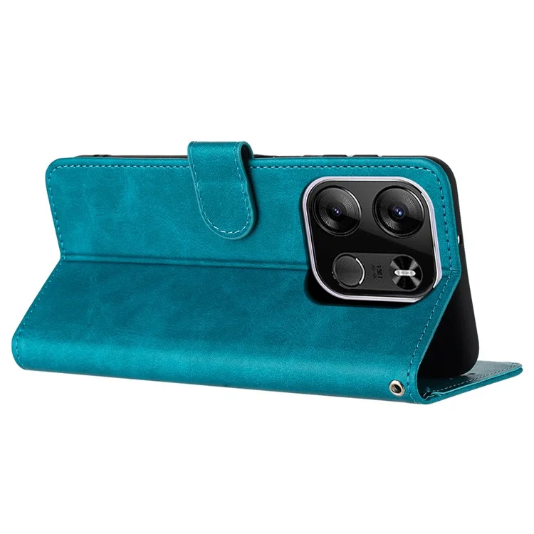 Para TECNO Spark Go 2023 4G / Pop 7 Pro 4G / Pop 7 / Infinix Smart 7 (India) 4G / Smart 7 / Smart 7 HD Calf Texture Leather Case - Verde