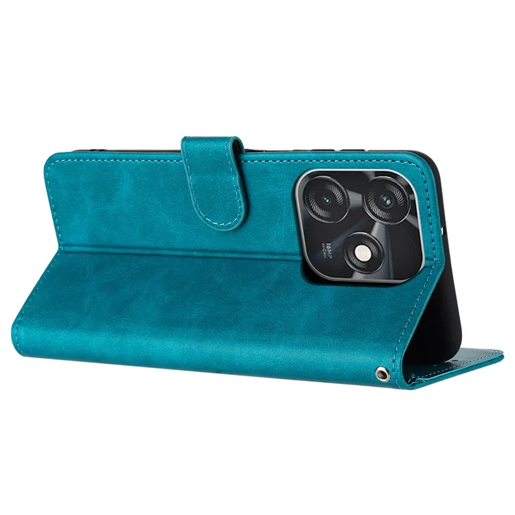 For TECNO Spark 10 4G / 10C 4G Case Leather Drop Protection Folding Stand Phone Cover - Green