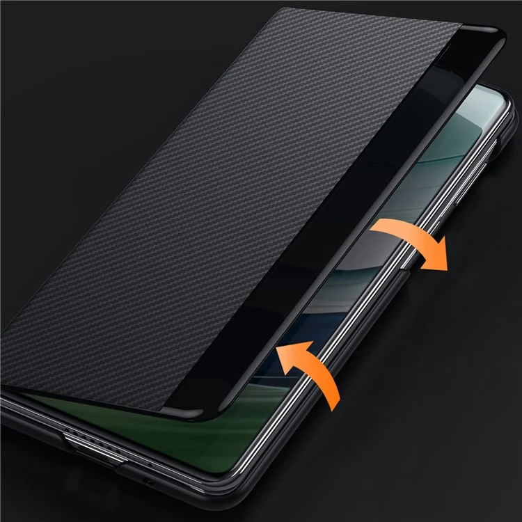 SULADA для чехла Huawei Mate X5, совместимый с Magsafe, PU+PC чехол для телефона с окном просмотра - черный