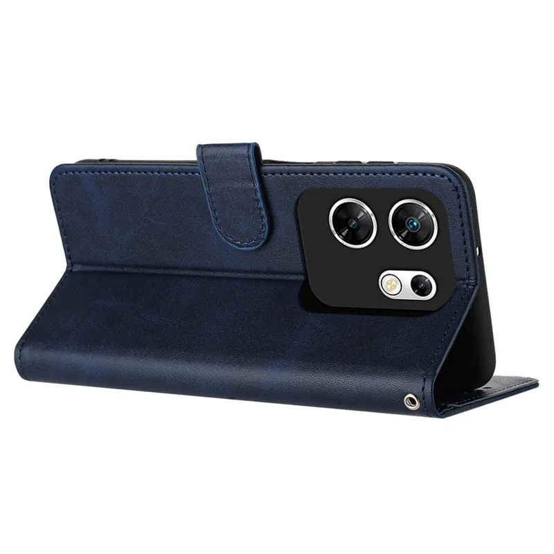 Case for Infinix Zero 30 4G Magnetic Clasp PU Leather Phone Cover with Strap - Sapphire