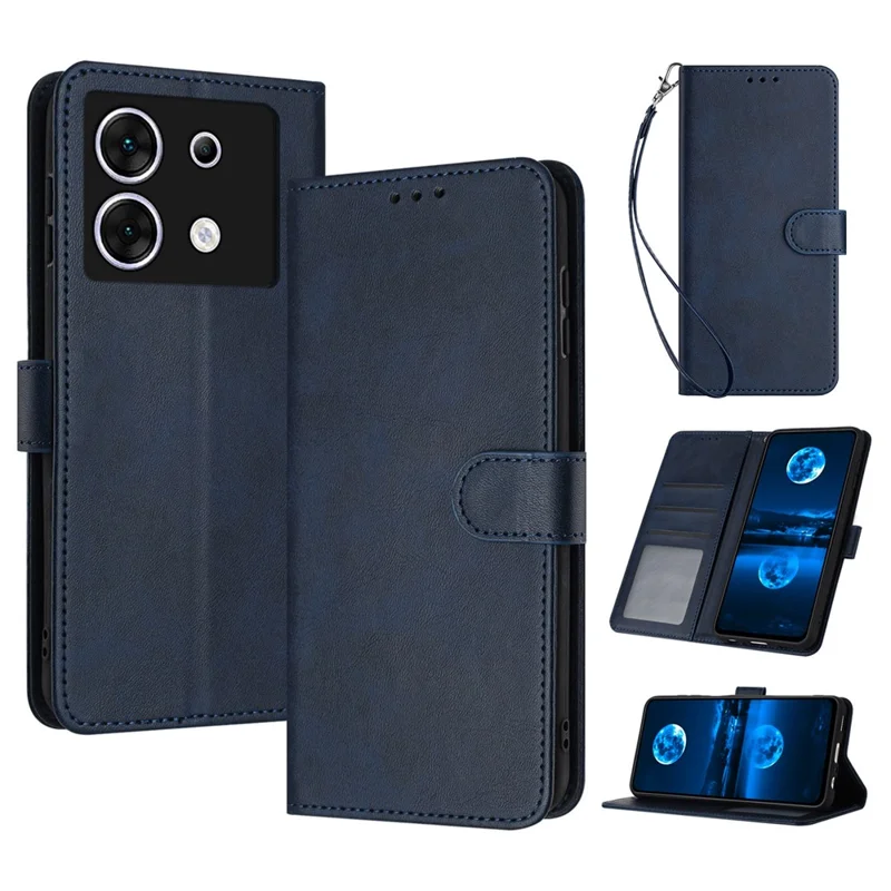 For Infinix Zero 30 5G Case Leather Wallet Magnetic Clasp Drop-Proof Smartphone Cover - Sapphire
