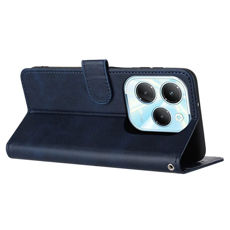 For TECNO Spark 20 Pro / Infinix Hot 40 / Hot 40 Pro Case Folding Stand Leather Wallet Phone Cover - Sapphire