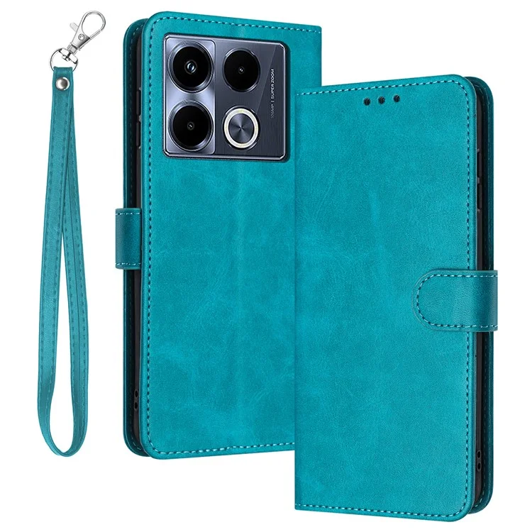 For Infinix Note 40 Pro 4G / Note 40 Pro 5G / Note 40 Pro+ Case Anti-Shock Leather Wallet Phone Cover - Green