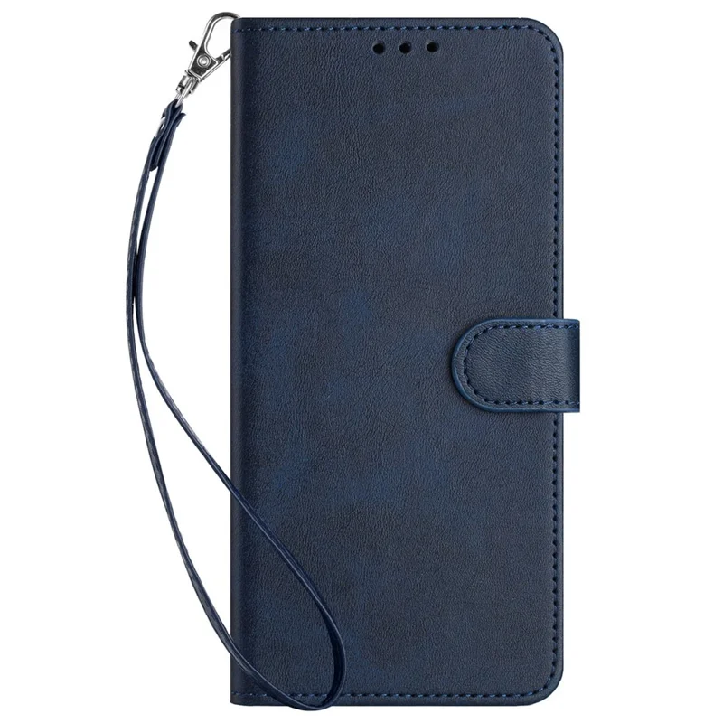 For Infinix Hot 30 Play NFC 4G Leather Wallet Cell Phone Case Flip Cover with Strap - Sapphire