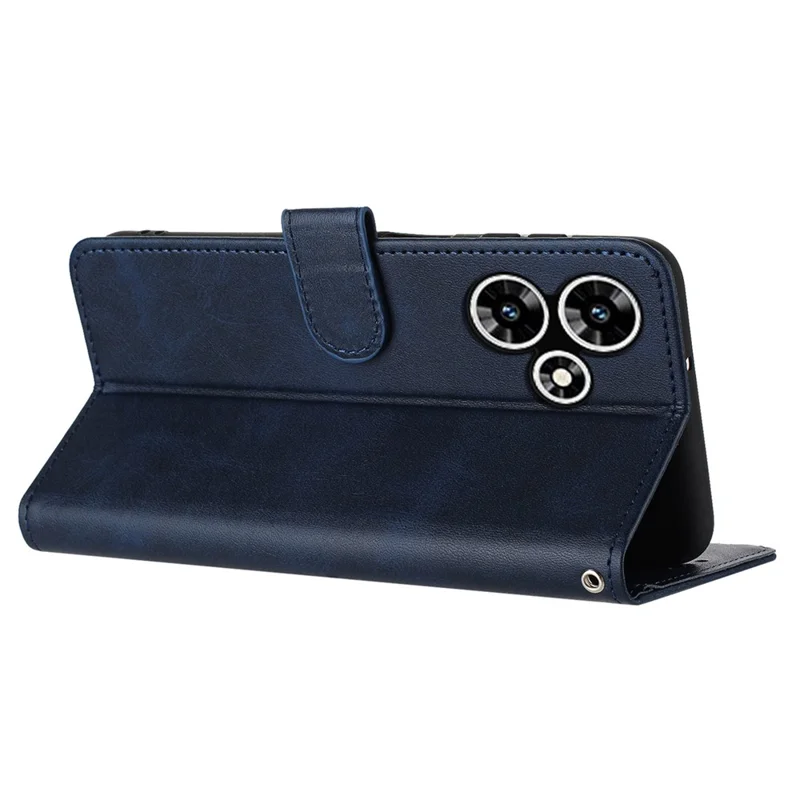 For Infinix Hot 30 Play NFC 4G Leather Wallet Cell Phone Case Flip Cover with Strap - Sapphire