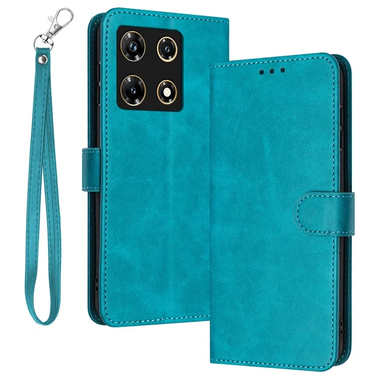 For Infinix Note 30 Pro 4G Case Folio Flip Leather Wallet Phone Shell Full Protection Protective Cover with Strap - Green