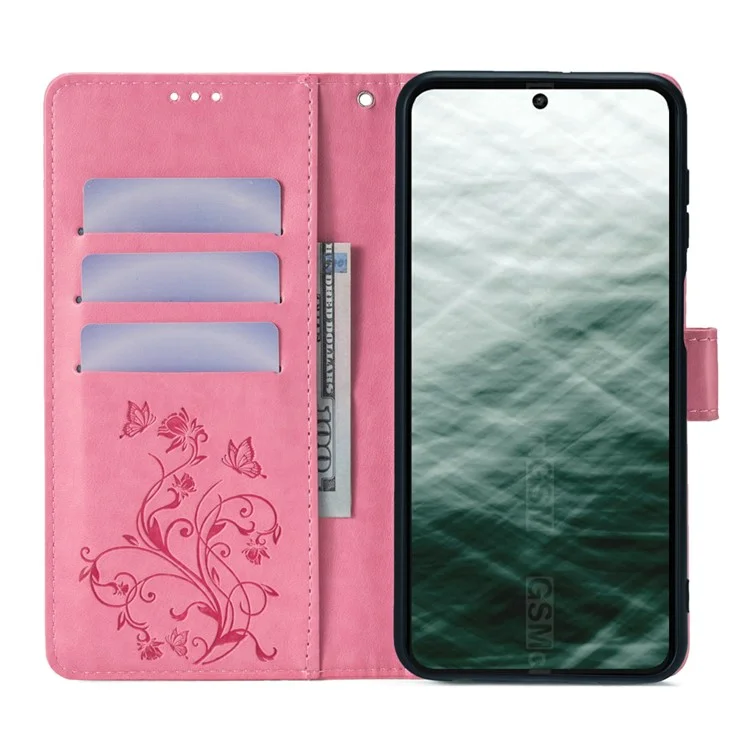 For FCNT Arrows N F-51C Case Imprint PU Leather Wallet Cover Cell Phone Accessories Wholesale - Pink