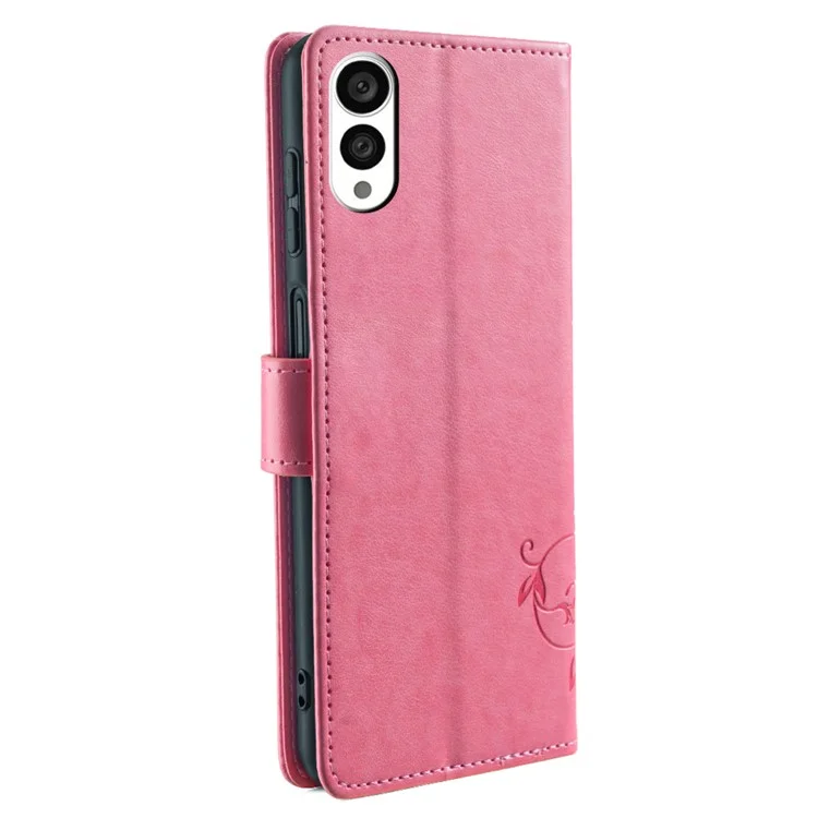 For FCNT Arrows N F-51C Case Imprint PU Leather Wallet Cover Cell Phone Accessories Wholesale - Pink
