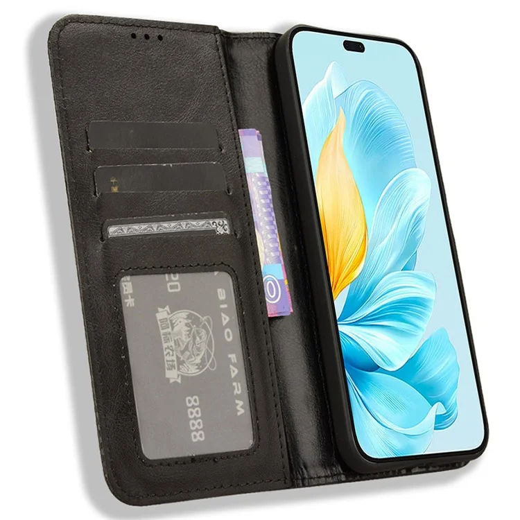 For Honor 200 Lite Wallet Leather Cover Wallet Stand Wholesale Phone Case - Black