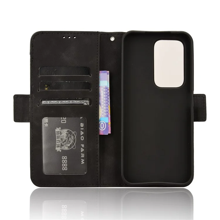 For Honor 200 Lite Leather Case Shockproof Phone Cover with Multiple Card Slots - Black