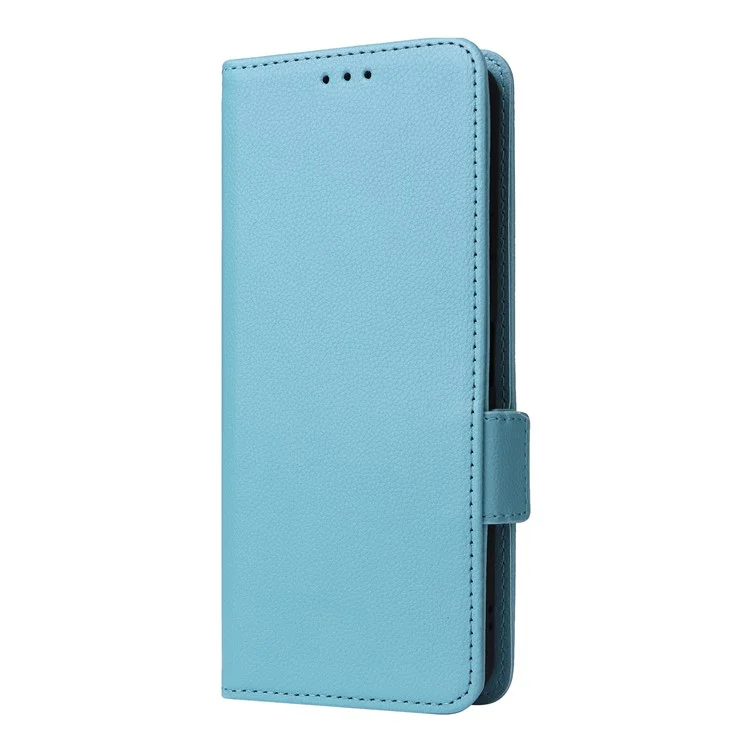 Para el Motorola Edge 50 Ultra 5G / Moto X50 Ultra 5G Funda Cartera Soporte Textura de Piel de Litchi Funda de Teléfono Flip - Azul Bebé