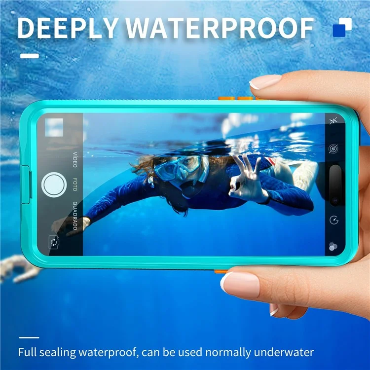 SHELLBOX Air Box Series For iPhone 15 Pro Max Waterproof Cover PC+TPU+PET Protective Phone Case - Blue