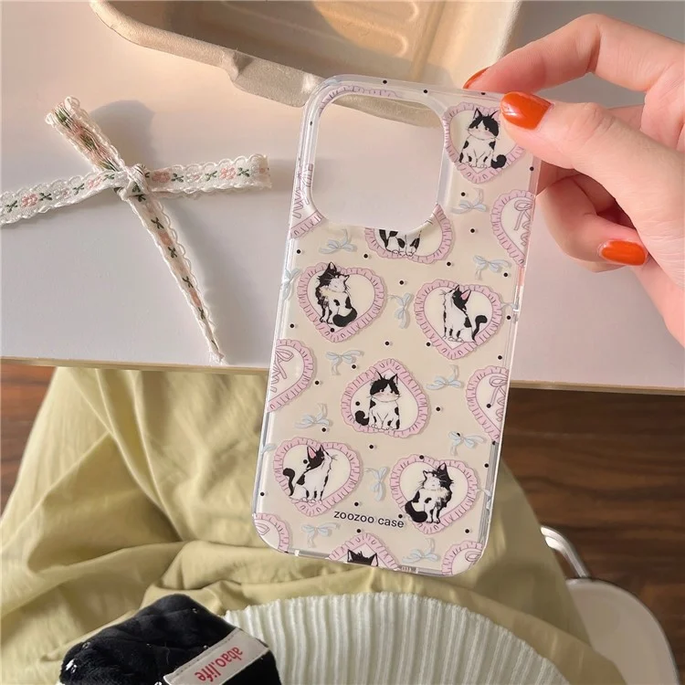 Чехол для iPhone 13 Pro, с рисунком мультяшной кошки, из TPU