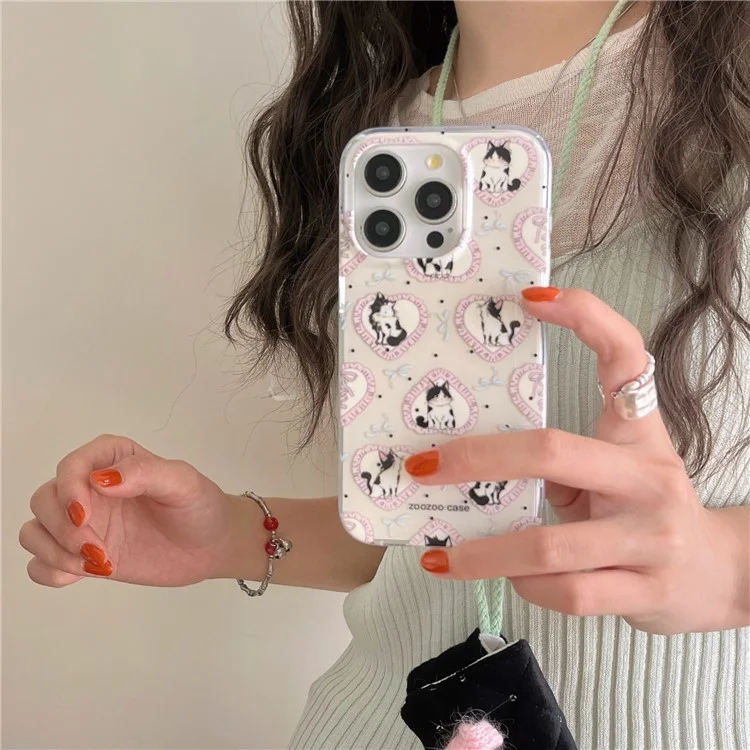 Чехол для iPhone 13 Pro, с рисунком мультяшной кошки, из TPU