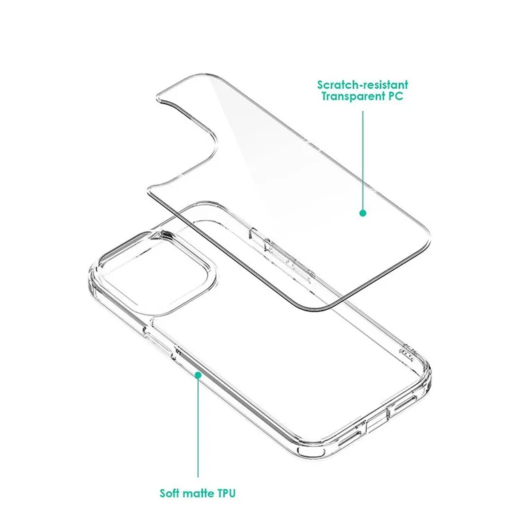 MOCOLO K08 para el caso del iPhone 15 Pro Carcasa resistente a los golpes PC + Cubierta de teléfono transparente de TPU (MOQ: 100)