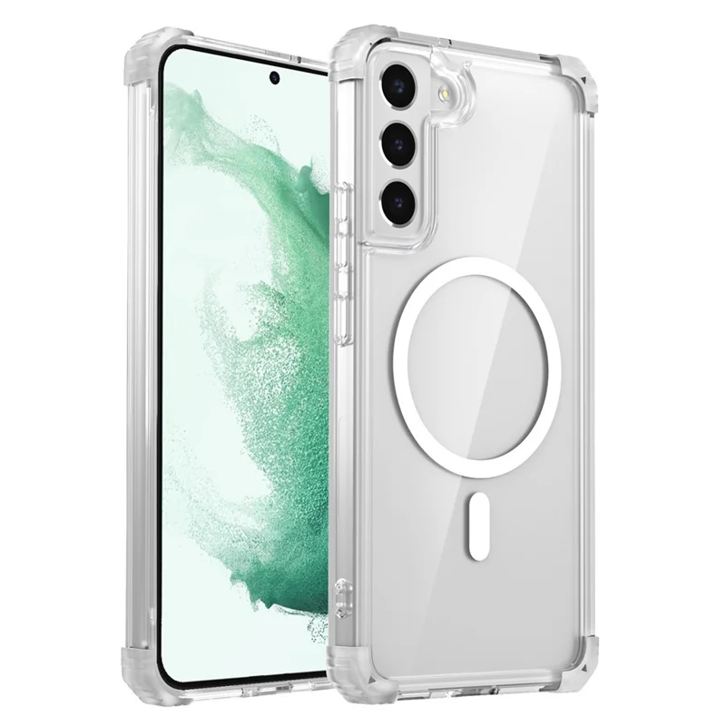 Pour Samsung Galaxy S22+ 5G Coque de téléphone transparente compatible avec MagSafe TPU+PC Cover - Transparent
