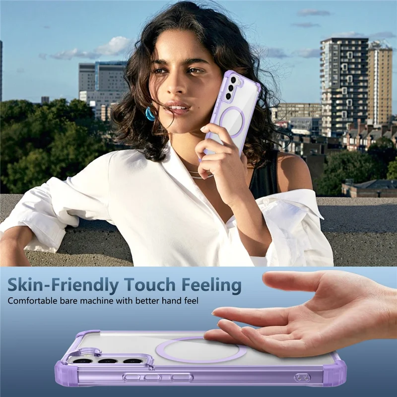 Für Samsung Galaxy S22+ 5G Klare Handyhülle, kompatibel mit MagSafe TPU+PC-Abdeckung - Transparentes Lila