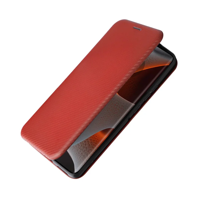 For Motorola Edge 50 Pro 5G Case Carbon Fiber Texture Leather Phone Shell - Brown