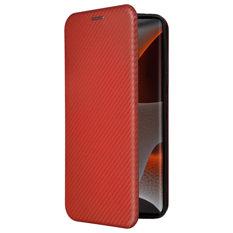 For Motorola Edge 50 Pro 5G Case Carbon Fiber Texture Leather Phone Shell - Brown