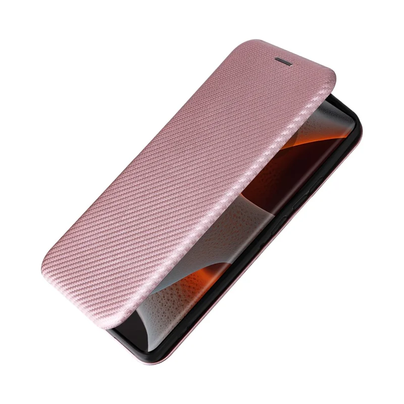 For Motorola Edge 50 Pro 5G Case Carbon Fiber Texture Leather Phone Shell - Rose Gold