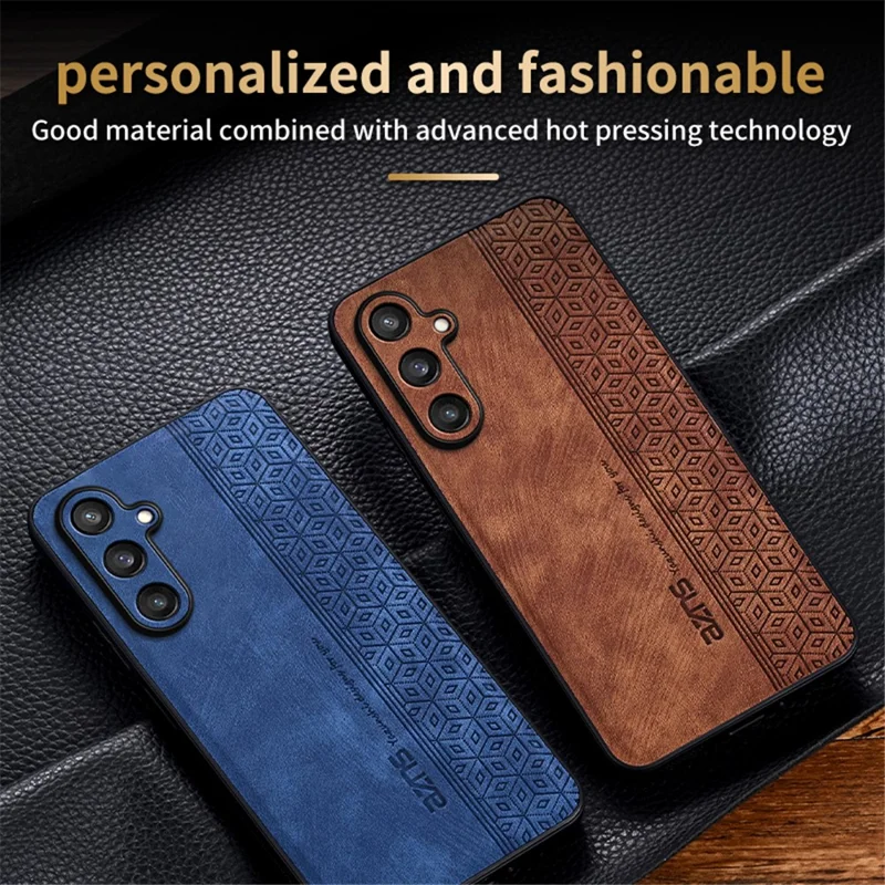 AZNS For Samsung Galaxy M55 5G / C55 5G / F55 5G Case Slim Soft TPU + PU Leather Back Cover - Purple
