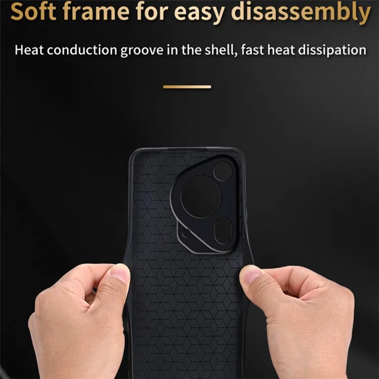 AZNS Für Huawei Pura 70 Ultra Hülle PU Leder+TPU Geprägtes Muster Rutschfester Griff Handyhülle - Braun