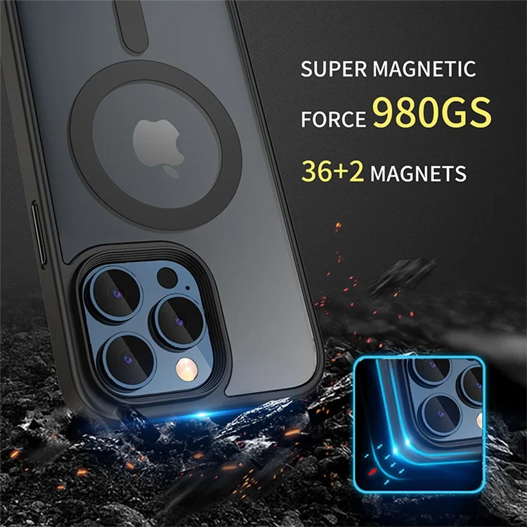 Étui MOCOLO K32 pour iPhone 15 Pro Compatible avec Magsafe TPU+PC Matte Back Phone Cover (MOQ : 100) - Noir