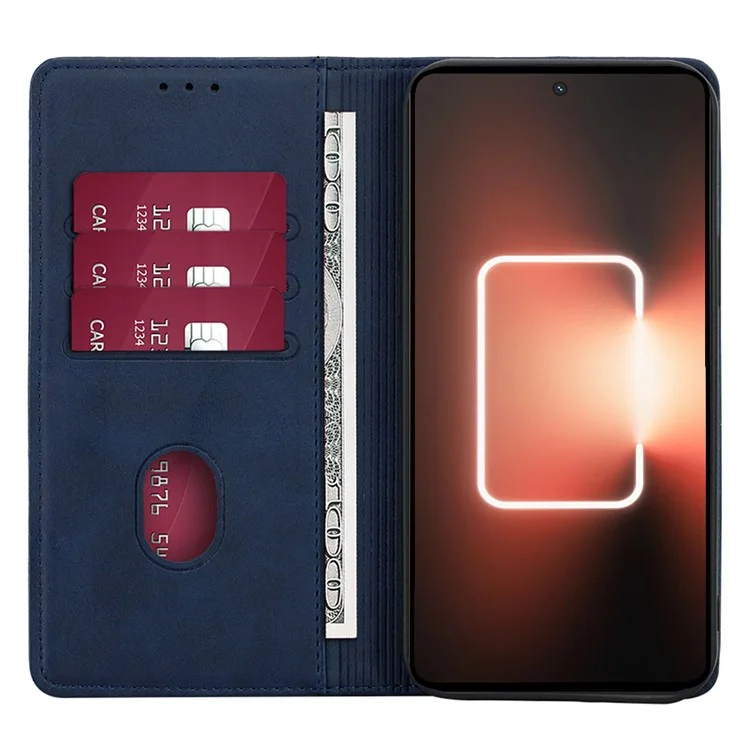 Per itel RS4 4G Wholesale Mobile Phone Stand Case Calf Texture Leather Cover Cell Phone Accessory - Zaffiro