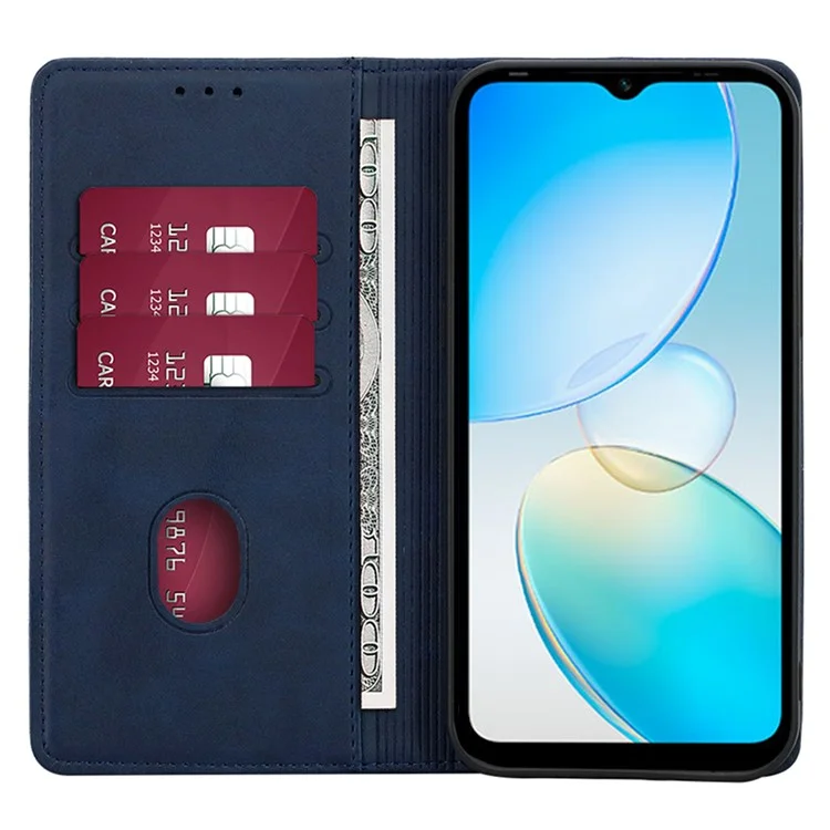 Für Infinix Note 40 Stand Case Kalbleder-Textur Lederabdeckung Handy-Zubehör Großhandel - Saphir