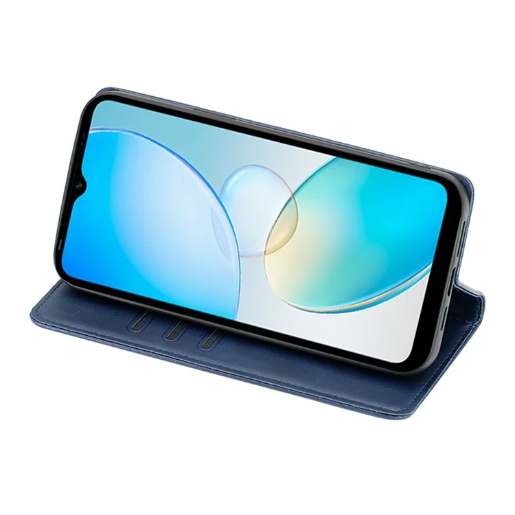 Für Infinix Note 40 Stand Case Kalbleder-Textur Lederabdeckung Handy-Zubehör Großhandel - Saphir