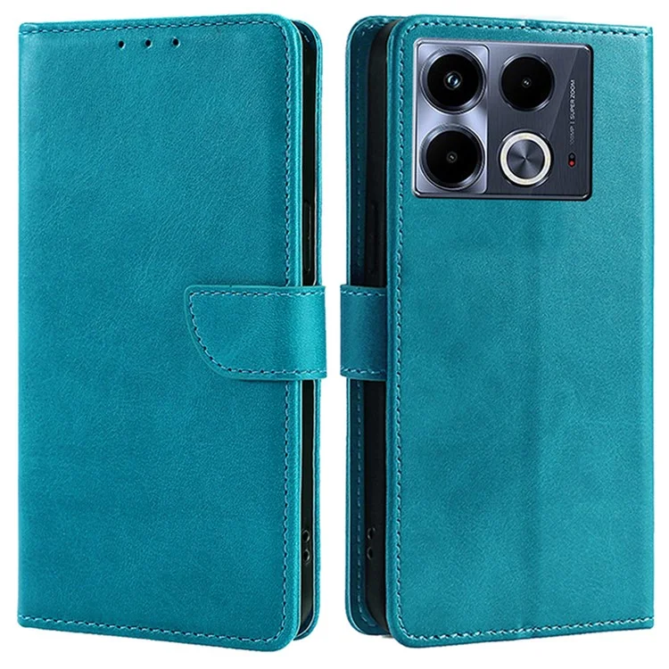 For Infinix Note 40 Magnetic Clasp Leather Case Wallet Stand Phone Protective Cover - Baby Blue