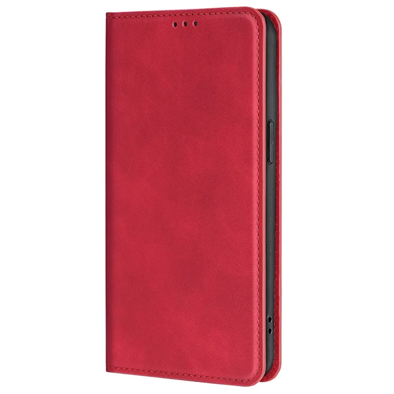 For Samsung Galaxy M55 5G / C55 5G / F55 5G Card Slot Phone Case Skin-Touch Feeling PU Leather Cover - Red